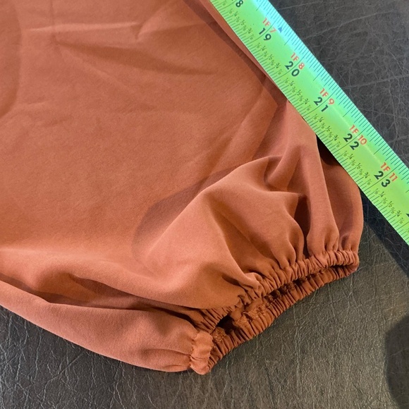 Fashion‎ Women XXL Cropped Top Flared Sleeves Keyhole Neck Peasant Boho Fall - Picture 7 of 9